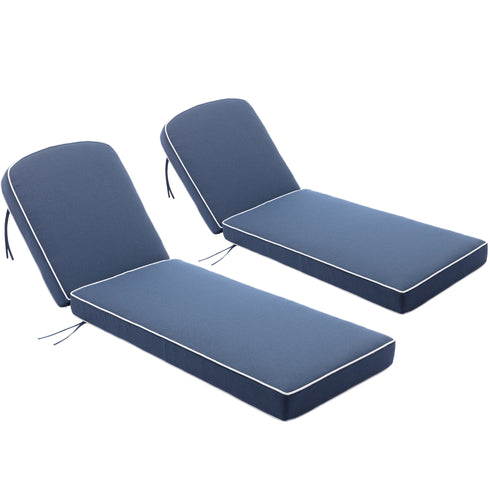Ranu Extra Thick Outdoor Cushion Set – Blue Patio Chair Cushions | Outdoor Seat & Back Cushions | Weather-Resistant Outdoor Cushions | Kinwell Furniture